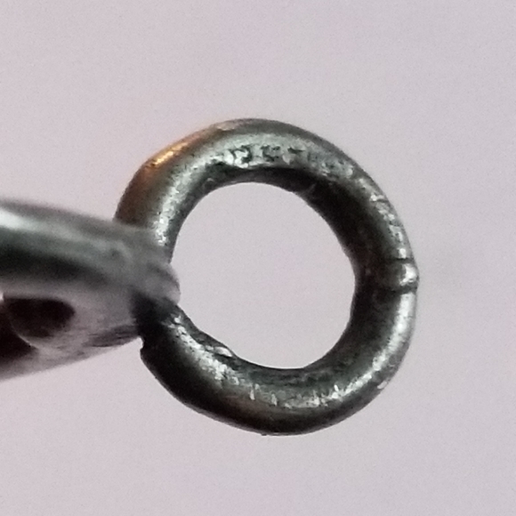 Vintage key pendant SOSY skeleton key steampunk charm silver tone heart - Picture 5 of 12